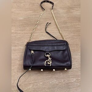 Rebecca Minkoff burgundy leather chain crossbody bag